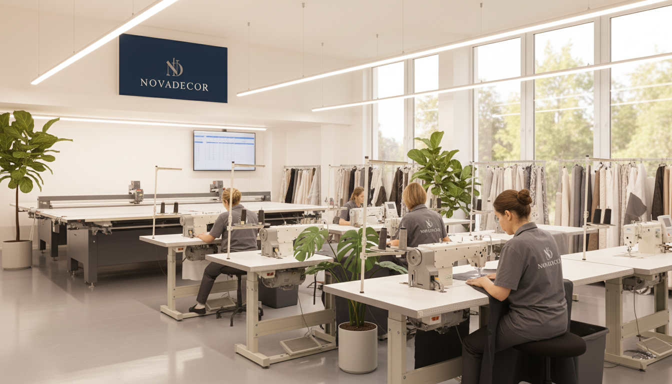 Zespół profesjonalnej szwalni NovaDecor - szycie zasłon i firan